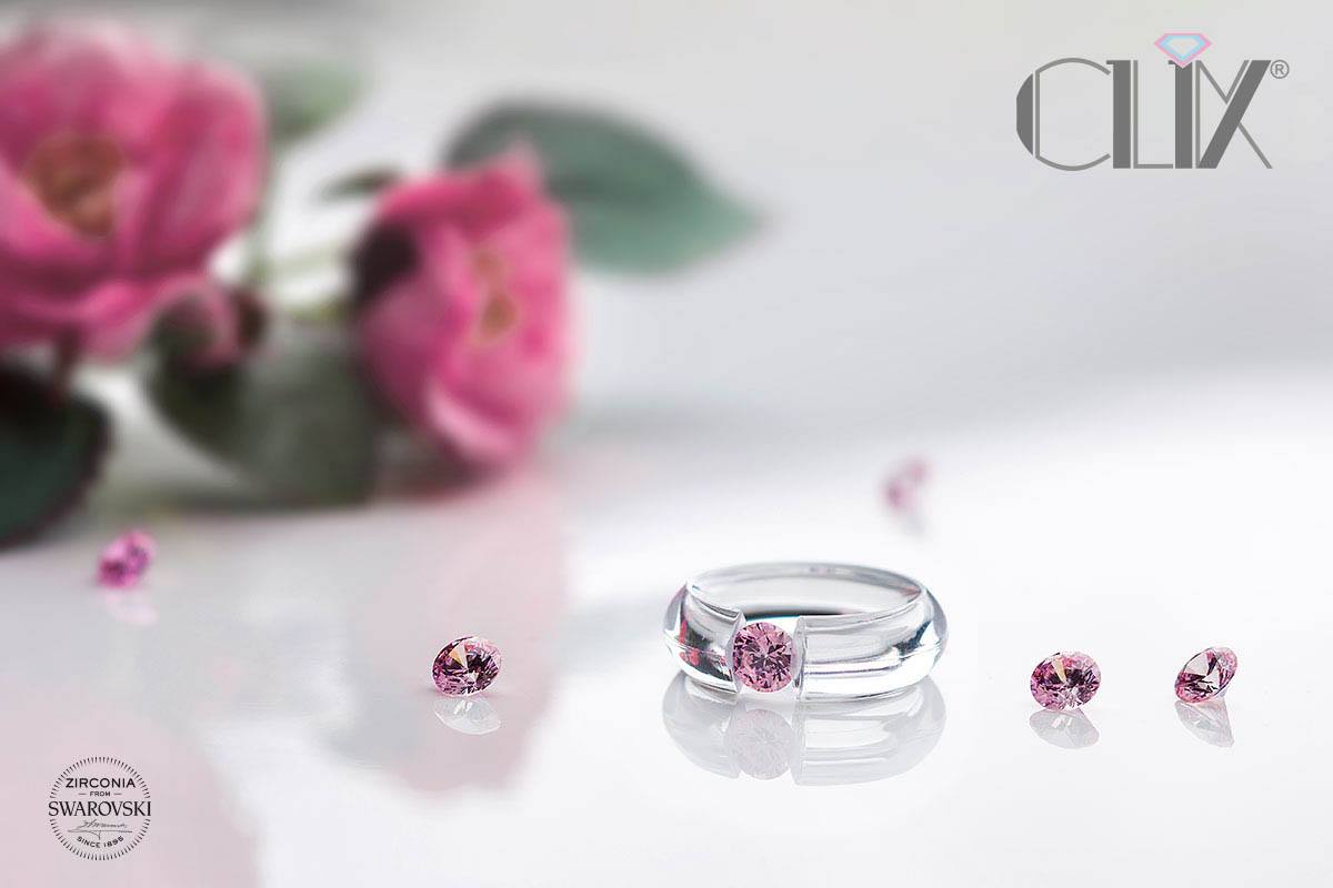 CLIX© | 1 anillo de cristal que incluye 5 circonitas Swarovski